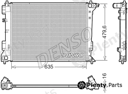 Denso DRM41028 — Radiator, engine cooling