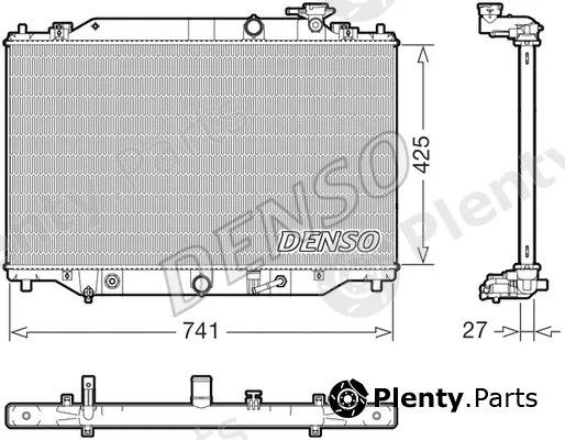Denso DRM44051 — Radiator, engine cooling