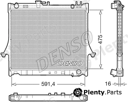 Denso DRM99016 — Radiator, engine cooling