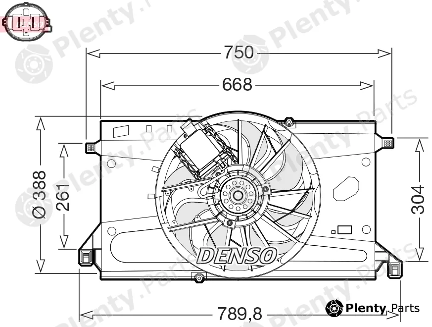 Denso DER10011 — Fan, engine cooling
