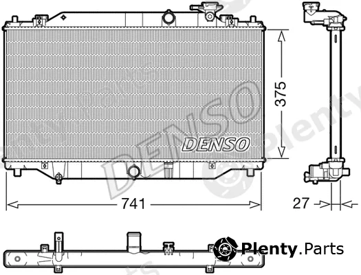 Denso DRM44049 — Radiator, engine cooling