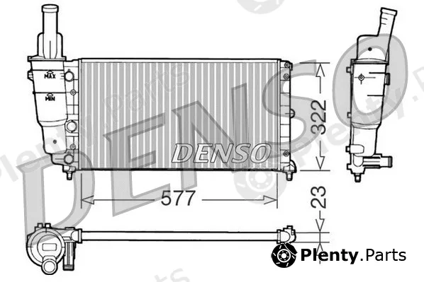 Denso DRM09096 — Radiator, engine cooling