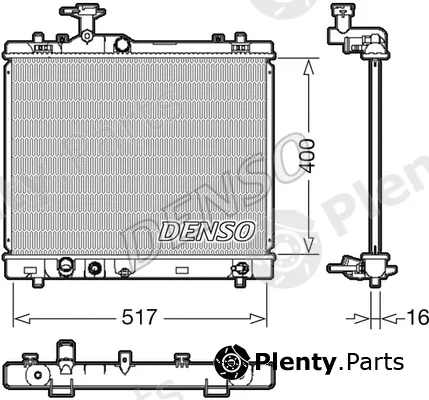 Denso DRM47033 — Radiator, engine cooling