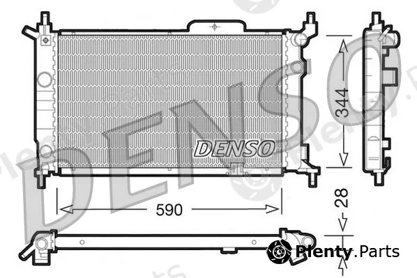 Denso DRM20015 — Radiator, engine cooling
