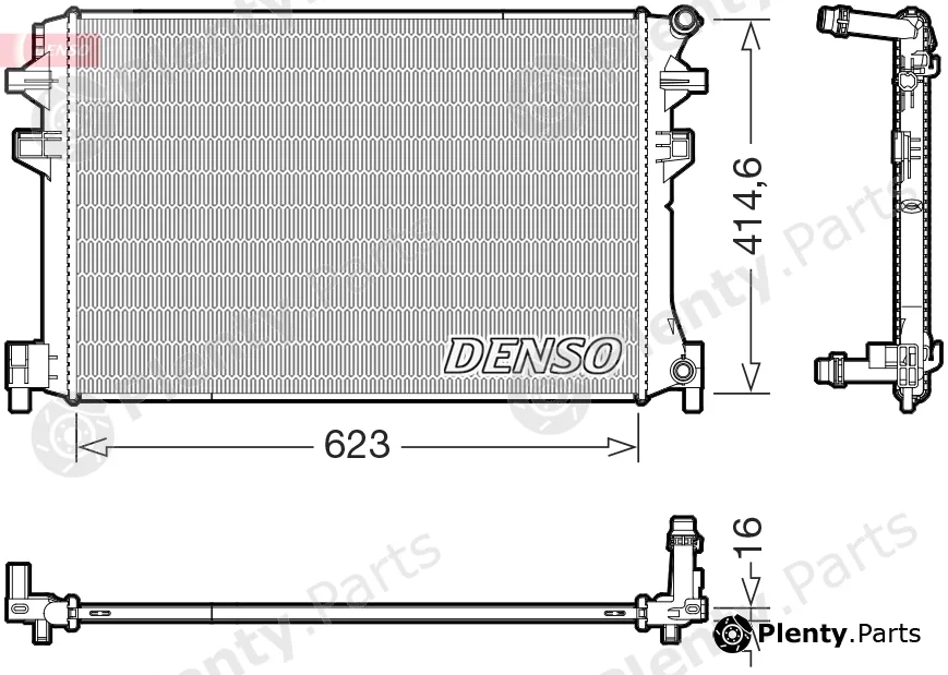 Denso DRM02048 — Radiator, engine cooling