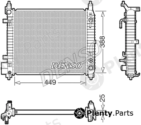 Denso DRM46104 — Radiator, engine cooling