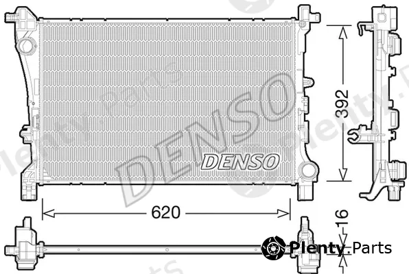 Denso DRM09166 — Radiator, engine cooling