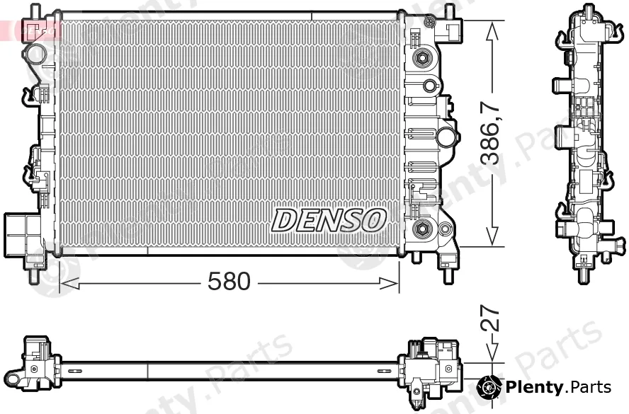 Denso DRM20131 — Radiator, engine cooling