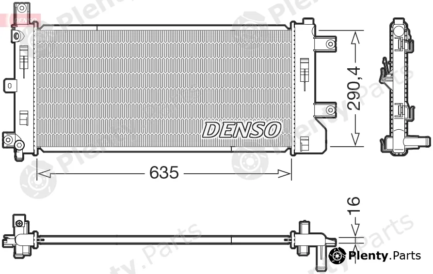 Denso DRM46105 — Radiator, engine cooling