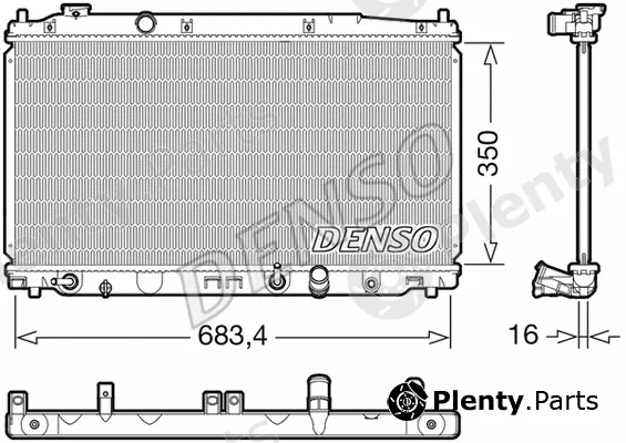 Denso DRM40053 — Radiator, engine cooling