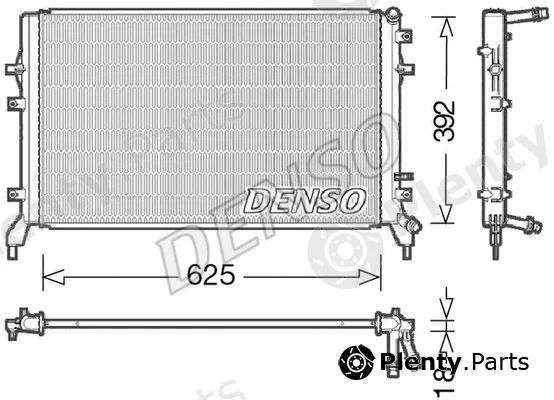 Denso DRM02016 — Radiator, engine cooling