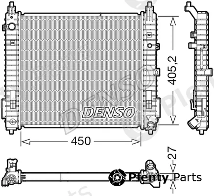 Denso DRM46071 — Radiator, engine cooling