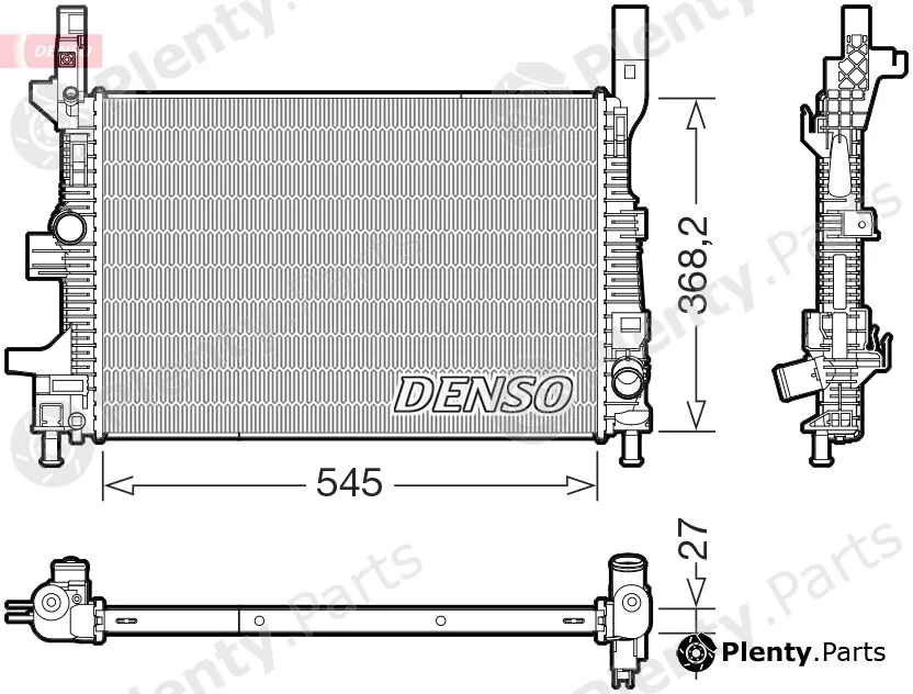 Denso DRM10122 — Radiator, engine cooling