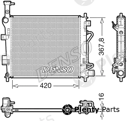 Denso DRM43007 — Radiator, engine cooling