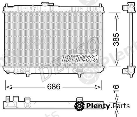 Denso DRM46035 — Radiator, engine cooling
