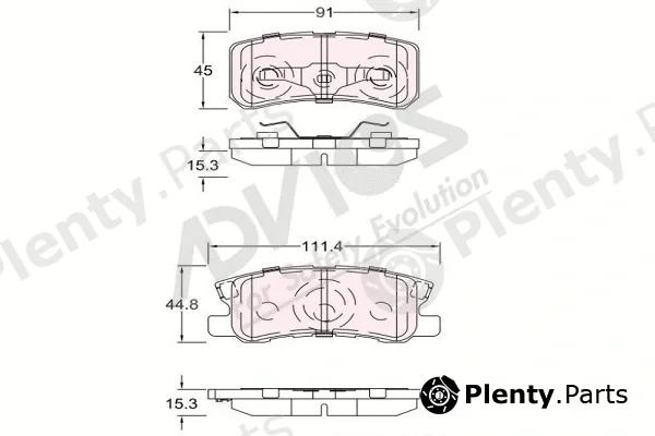 Advics-Sea D2N096 — Brake Pad Set, disc brake