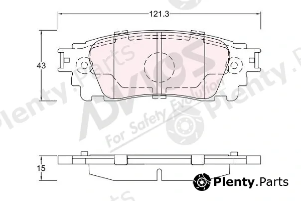 Advics-Sea A2N287 — Brake Pad Set, disc brake