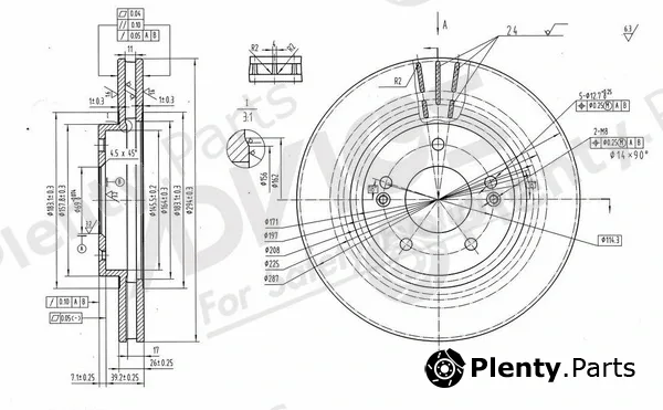 Advics-Sea D6F141 — Brake Disc