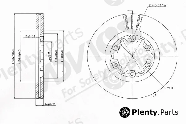Advics-Sea E6F237 — Brake Disc