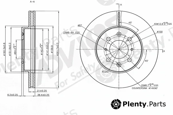 Advics-Sea C6F266 — Brake Disc