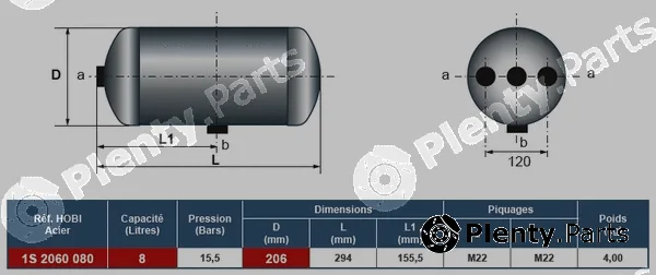 Hobi 1S2060080 — Air Tank, compressed-air system