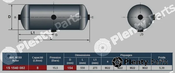 Hobi 1S1540082 — Air Tank, compressed-air system