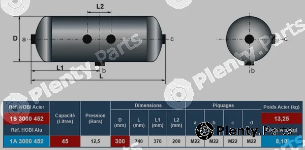 Hobi 1A3000452 — Air Tank, compressed-air system