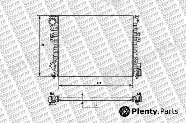 Storm Quality Parts 25001 — Radiator, engine cooling