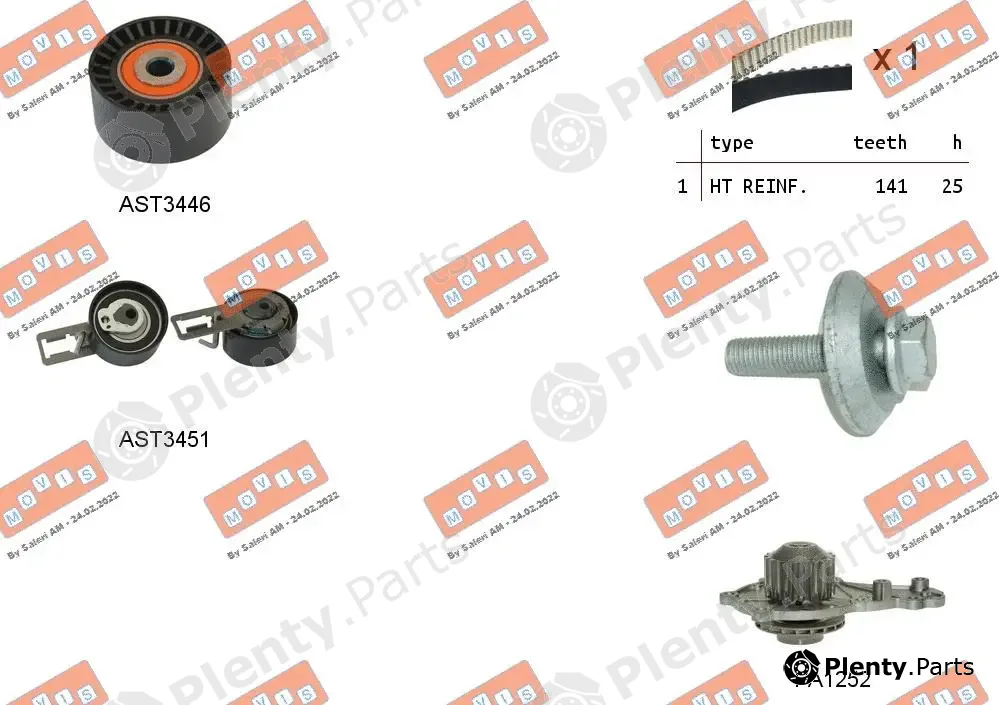 Movis ASTK1158PA — Water Pump & Timing Belt Kit