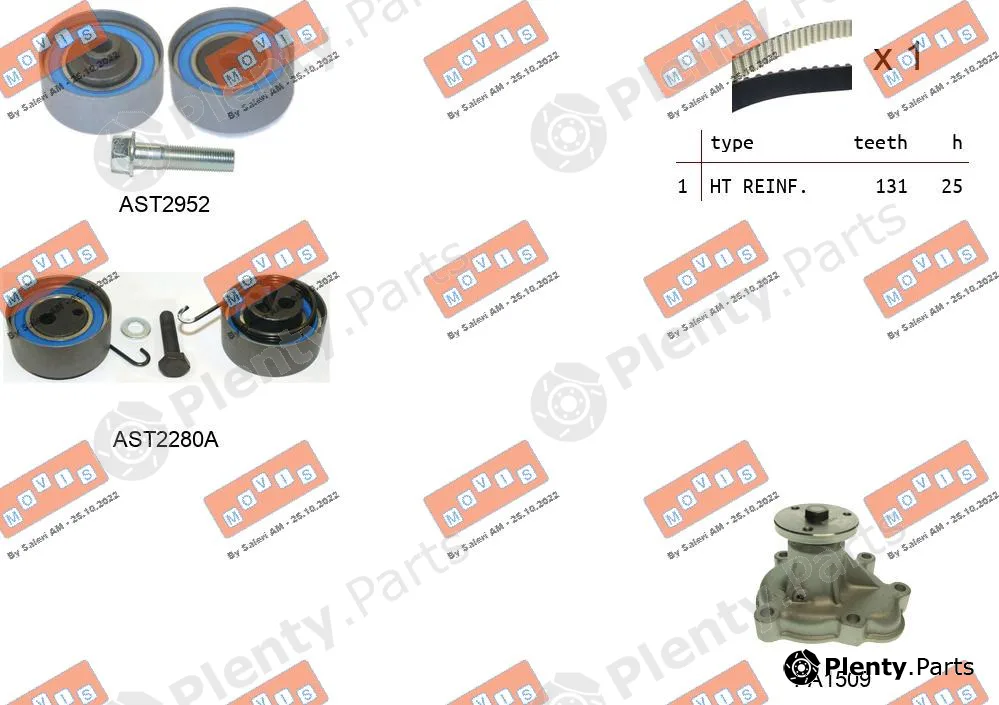 Movis ASTK0868APA — Water Pump & Timing Belt Kit
