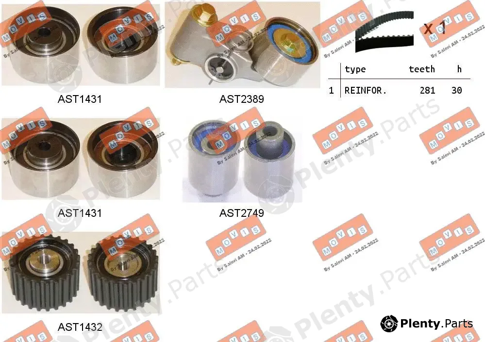 Movis ASTK1254 — Timing Belt Kit
