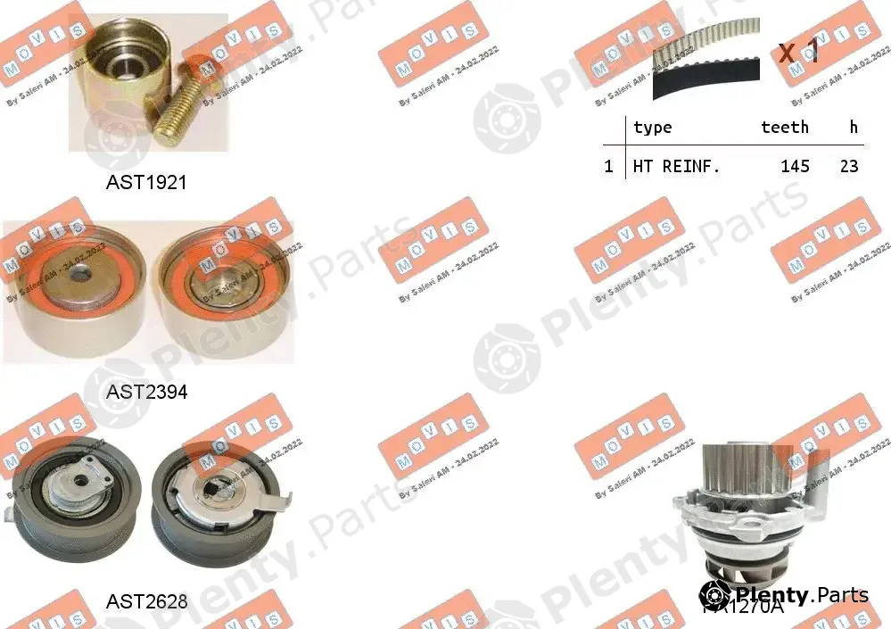 Movis ASTK1102PA — Water Pump & Timing Belt Kit