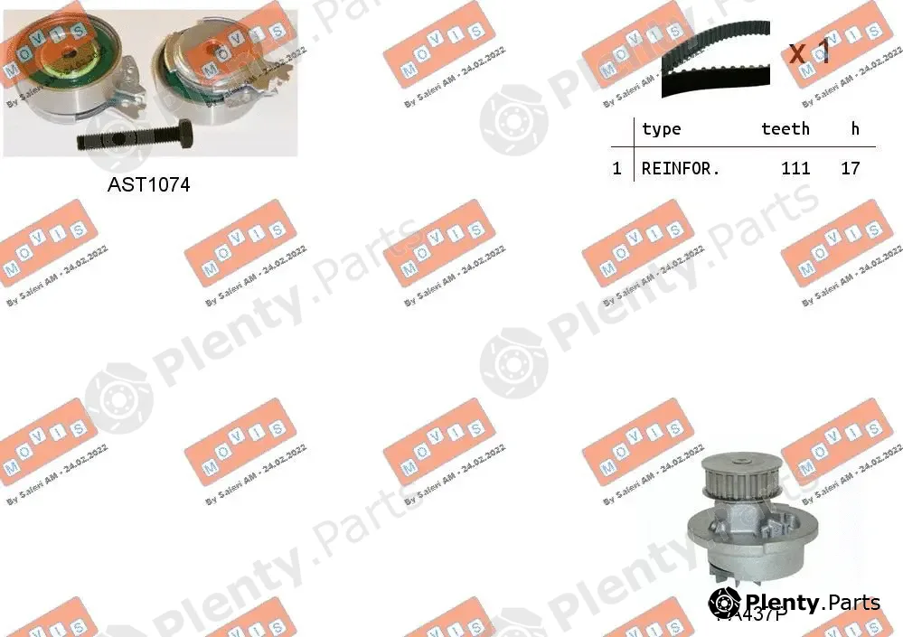 Movis ASTK0813PA — Water Pump & Timing Belt Kit