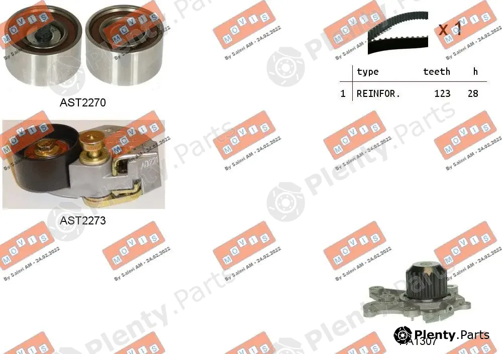 Movis ASTK1070PA — Water Pump & Timing Belt Kit