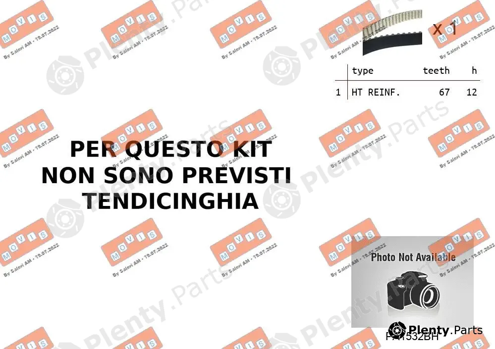 Movis ASTK0B04PA2 — Water Pump & Timing Belt Kit