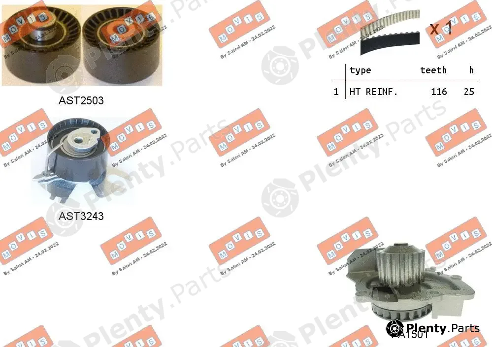 Movis ASTK1157PA — Water Pump & Timing Belt Kit