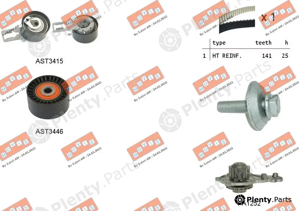 Movis ASTK1148PA — Water Pump & Timing Belt Kit