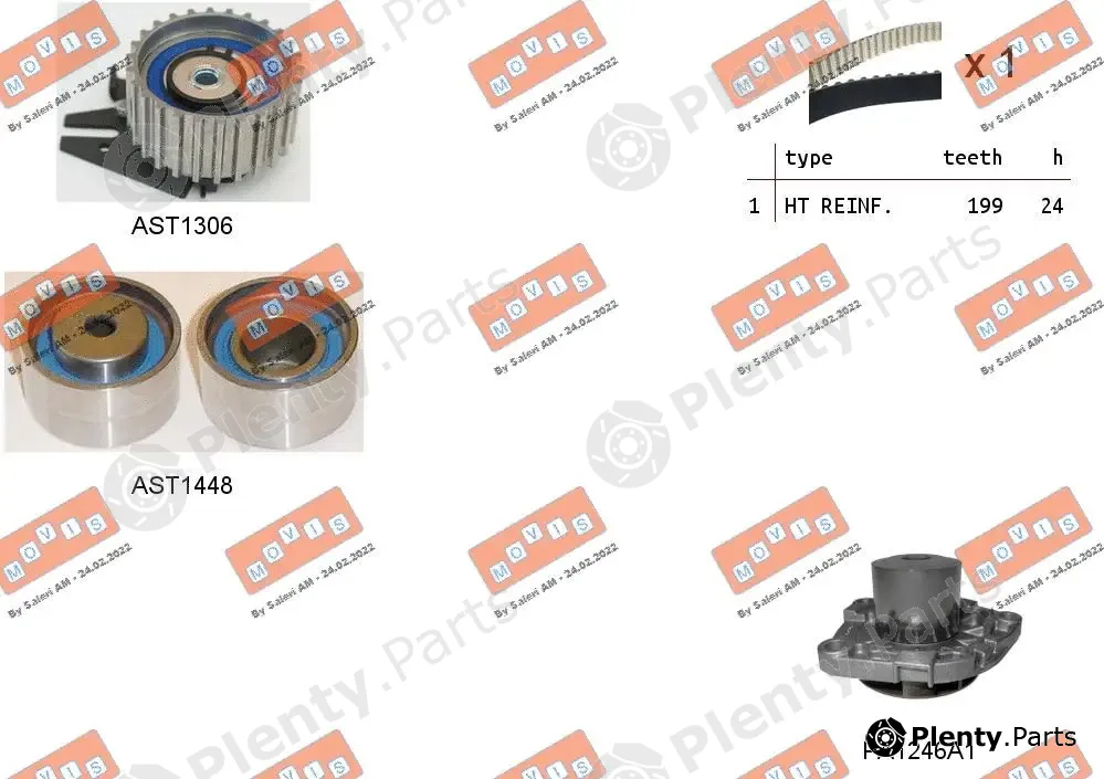 Movis ASTK1088PA — Water Pump & Timing Belt Kit