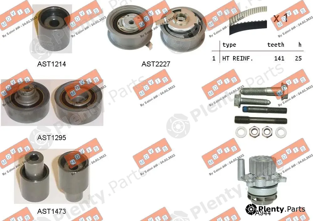 Movis ASTK0865PA — Water Pump & Timing Belt Kit