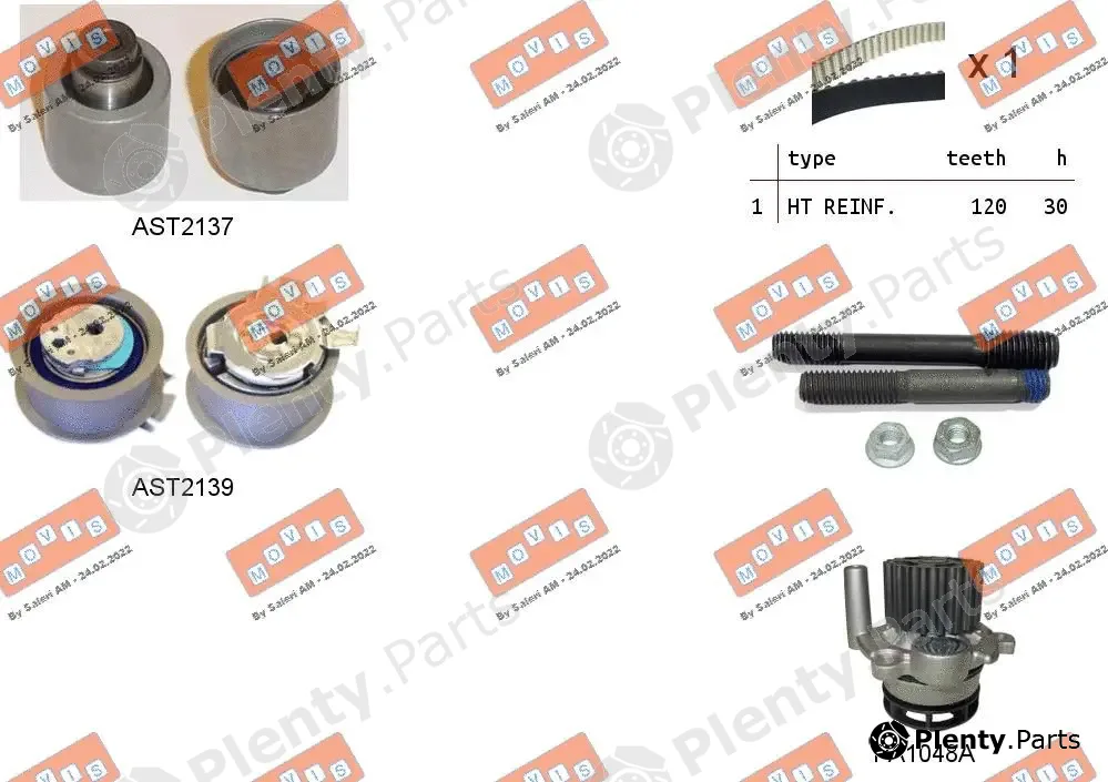 Movis ASTK0867PA — Water Pump & Timing Belt Kit
