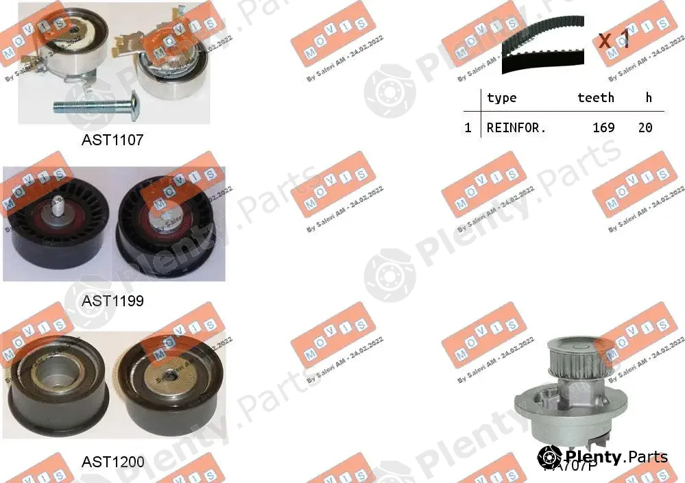 Movis ASTK0810PA — Water Pump & Timing Belt Kit