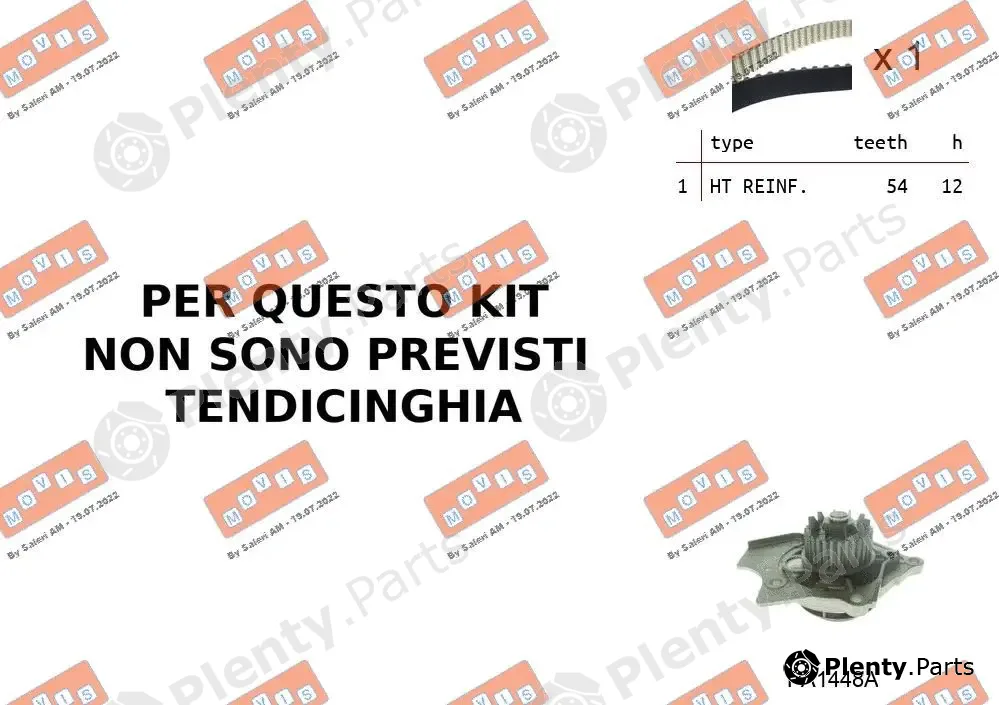 Movis ASTK0B05PA — Water Pump & Timing Belt Kit