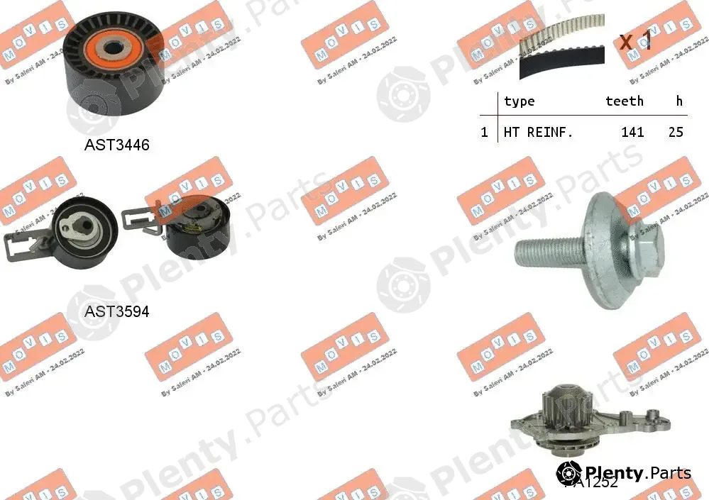 Movis ASTK1159PA — Water Pump & Timing Belt Kit