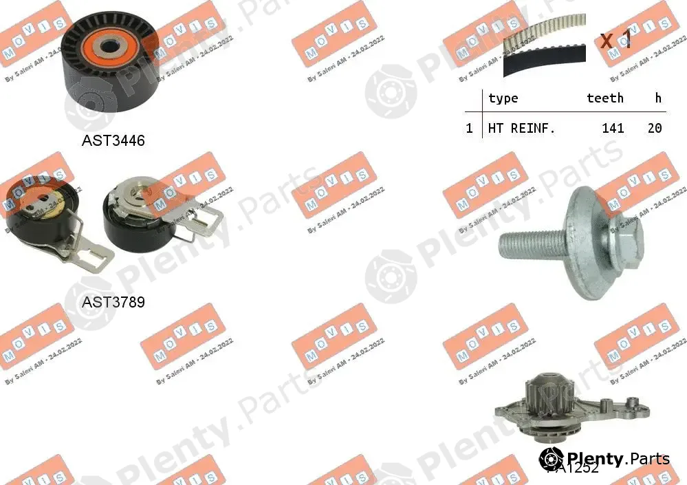 Movis ASTK1185PA — Water Pump & Timing Belt Kit