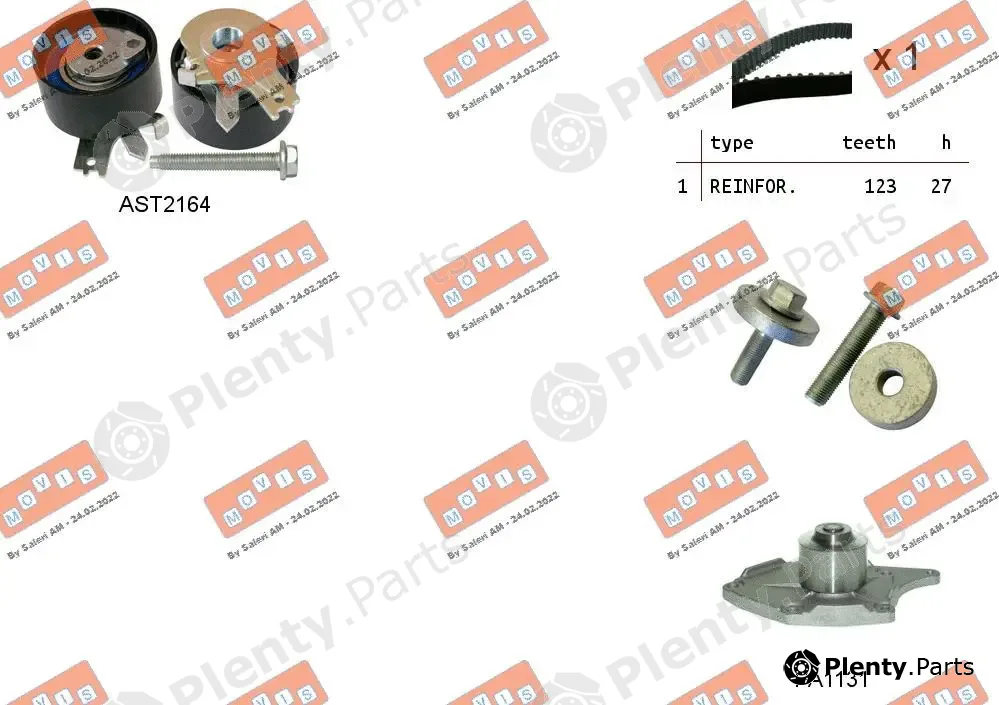 Movis ASTK0863PA — Water Pump & Timing Belt Kit