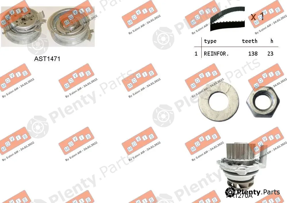 Movis ASTK0821PA — Water Pump & Timing Belt Kit