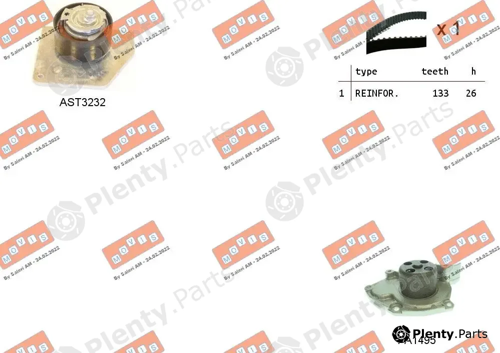 Movis ASTK1126PA — Water Pump & Timing Belt Kit