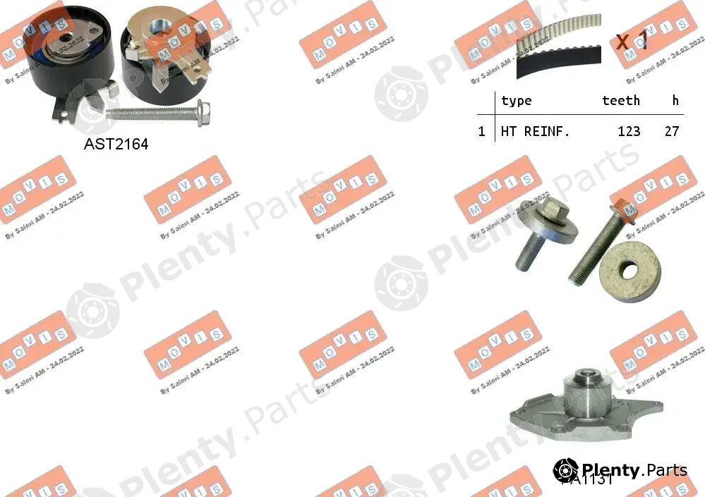 Movis ASTK1145PA — Water Pump & Timing Belt Kit