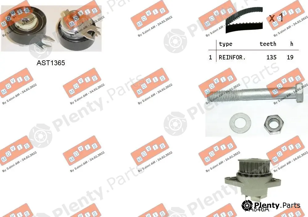 Movis ASTK0815PA — Water Pump & Timing Belt Kit