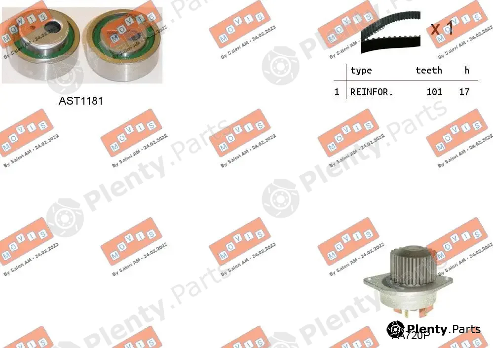 Movis ASTK1120PA — Water Pump & Timing Belt Kit
